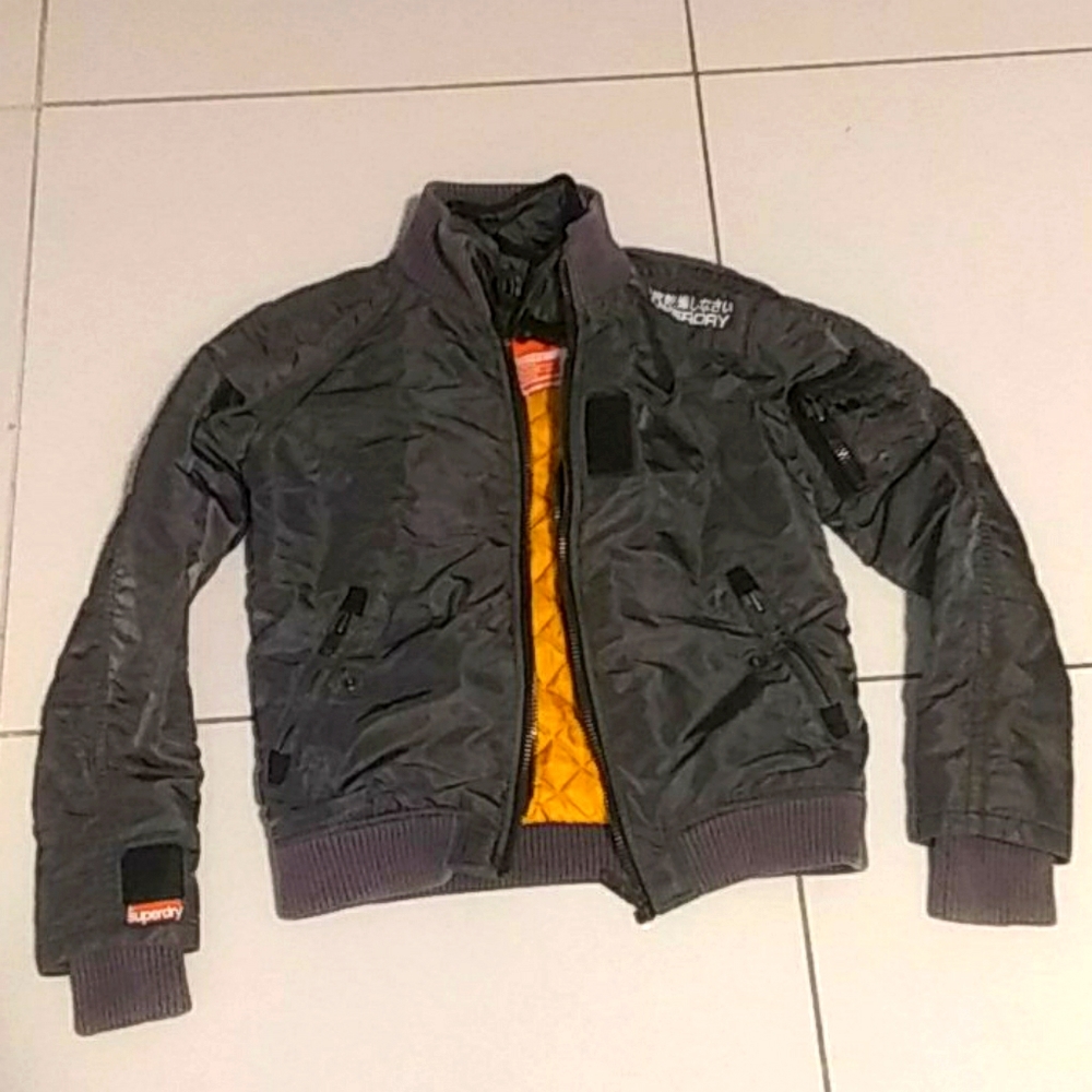 Superdry Military Bomber Jacket Coat Quilted S